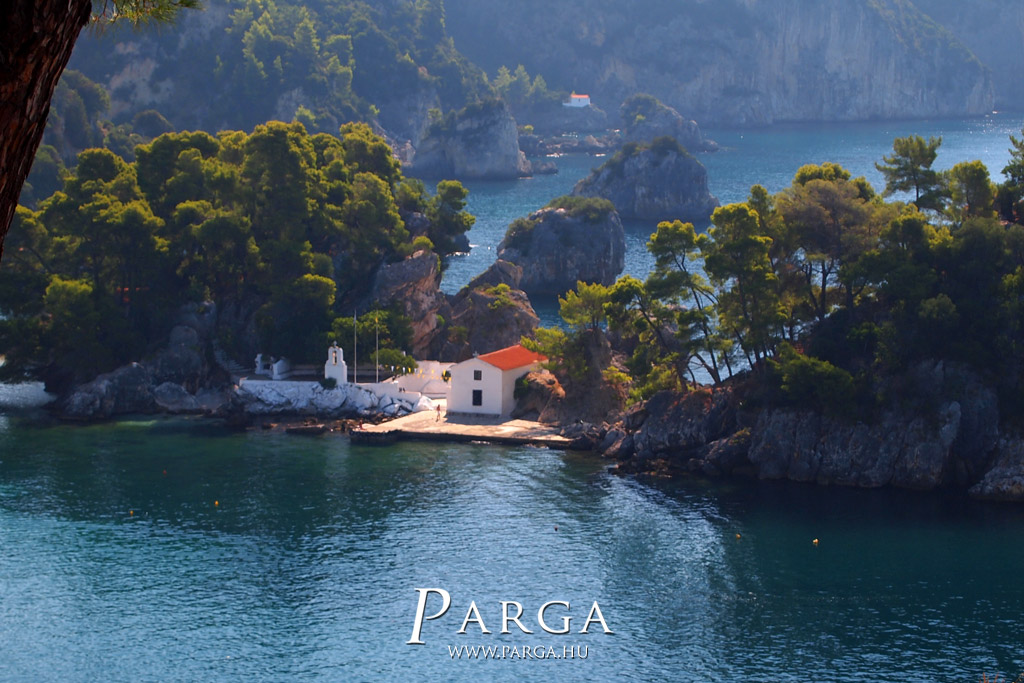 Panagia sziget Parga kilátás